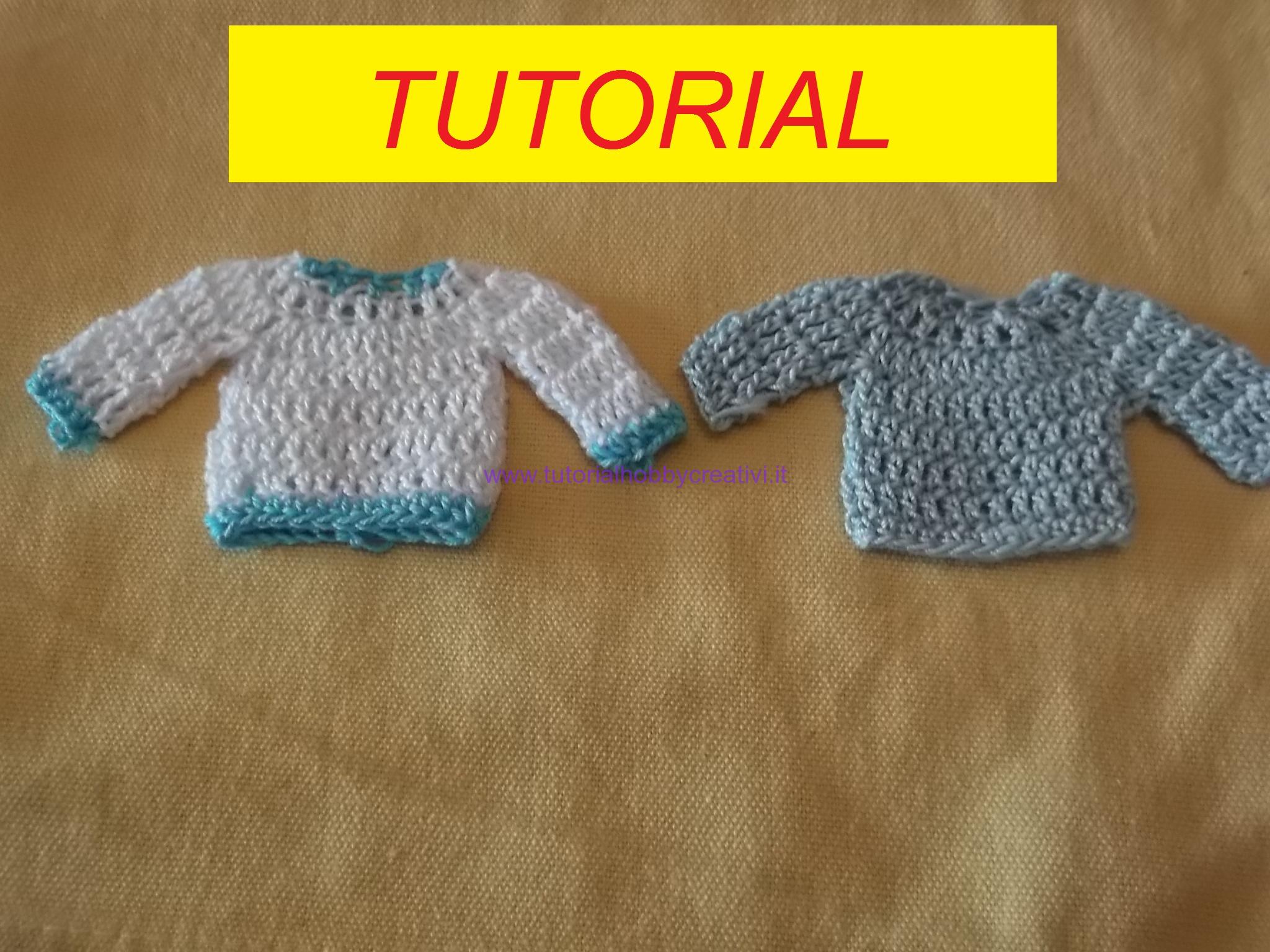 Tutorial Per Realizzare Una Mini Maglietta All Uncinetto Bomboniera Tutorial Punto Croce Uncinetto Cucito