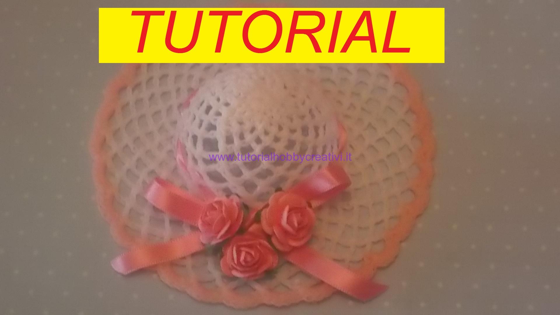 Tutorial Per Realizzare Un Cappellino All Uncinetto Inamidato Bomboniera Tutorial Punto Croce Uncinetto Cucito