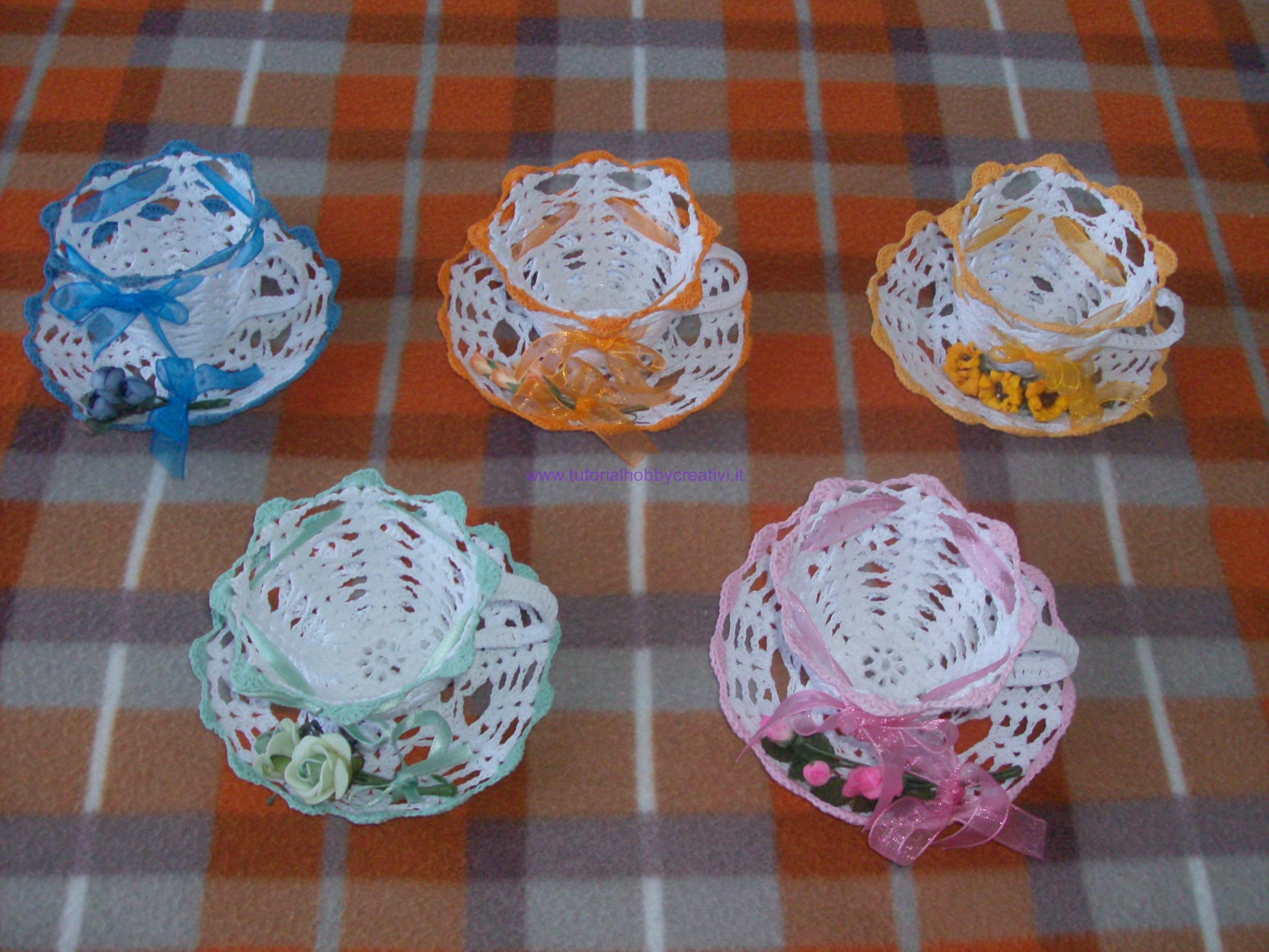 Tutorial Per Realizzare Una Tazza All Uncinetto Inamidata Tutorial Punto Croce Uncinetto Cucito