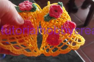 Tutorial per realizzare una ghirlanda di Pasqua con campane farfalle e fiori ll'uncinetto (5)