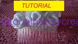 tutorial per realizzare un pettinino con roselline all'uncinetto (1)