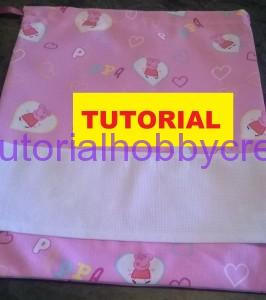 Tutorial per realizzare un sacchetto asilo con inserto in tela aida da ricamare a punto croce (1)